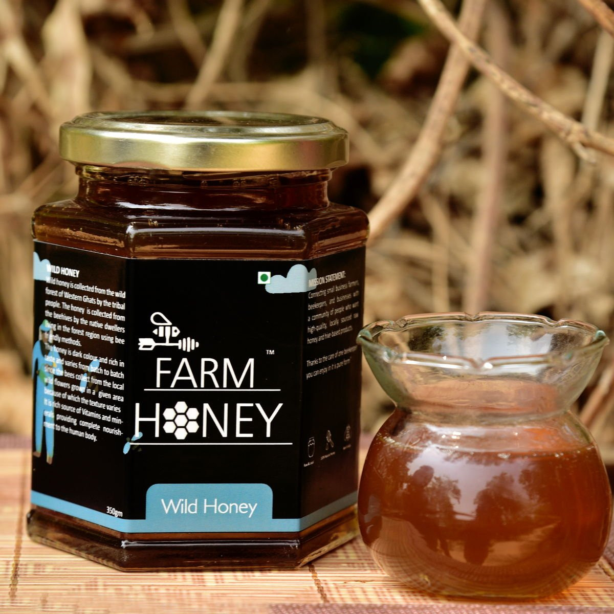 Farm Honey Wild Unprocessed Honey|Pure Organic Raw Honey|100% Natural|no preservatives| No Artificial Color|no Added Sugar|250 Gm